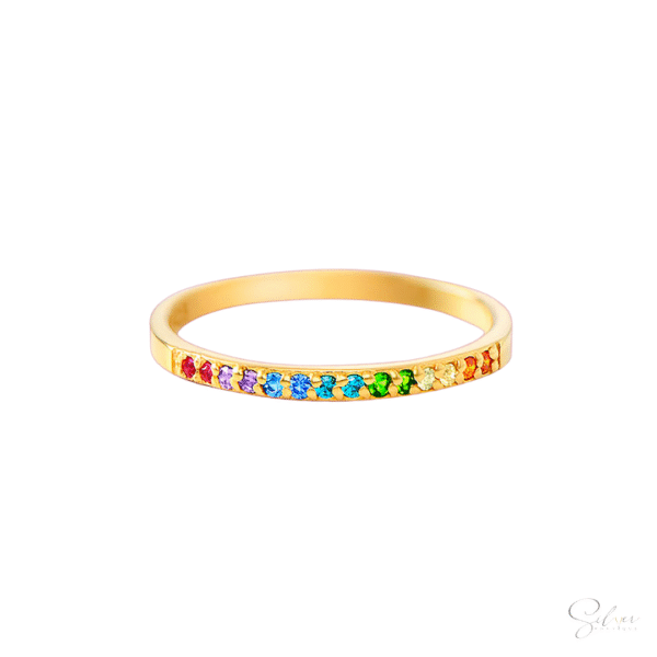 Rainbow Stack Ring - Image 3