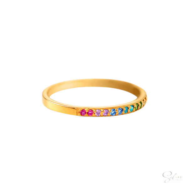 Rainbow Stack Ring - Image 4