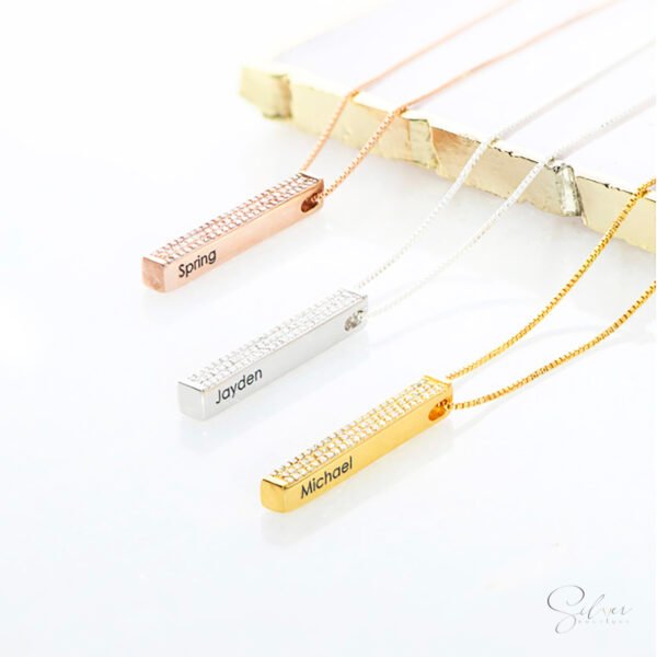 Glam Bar Pendant Necklace - Image 2
