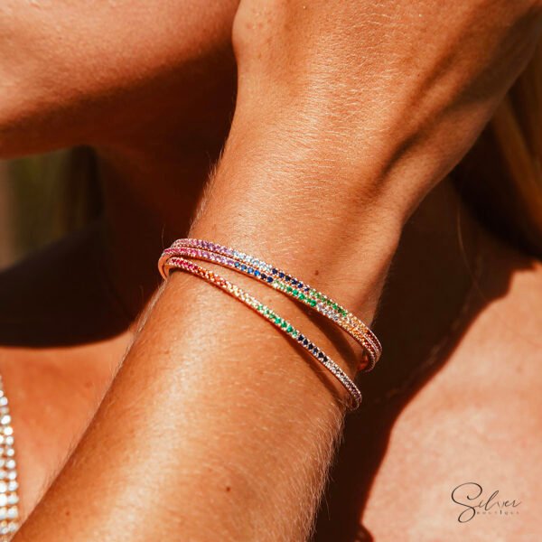 Rainbow Cuff Bangle - Image 4