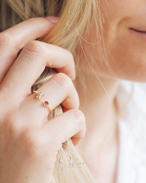 Initial with Birthstone Ring - Image 5