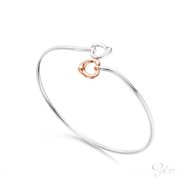 Open Heart Duo Bangle - Image 4