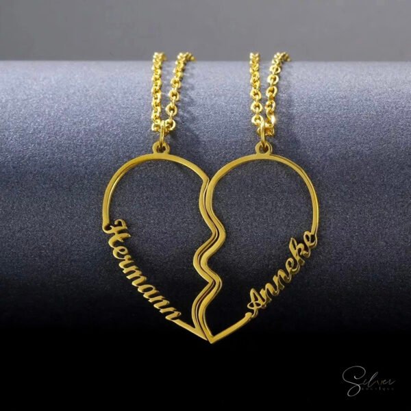 Broken Heart Name Necklace