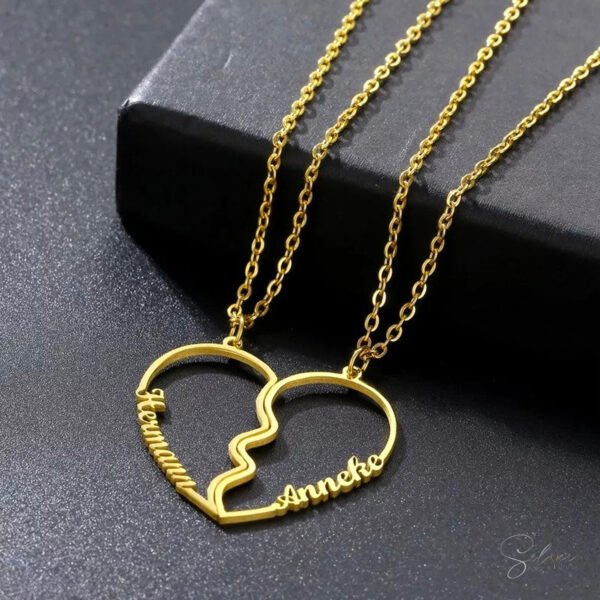 Broken Heart Name Necklace - Image 2