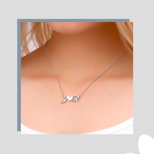 Initials with Heart Necklace - Image 4