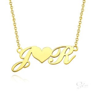 Initials with Heart Necklace