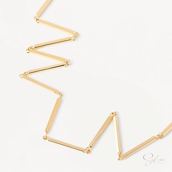 Sleek Gold Bar Necklace - Image 4
