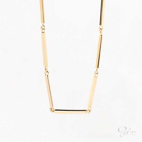 Sleek Gold Bar Necklace - Image 2