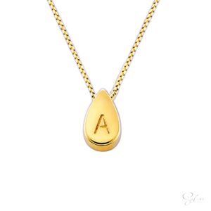 Teardrop Initial Pendant