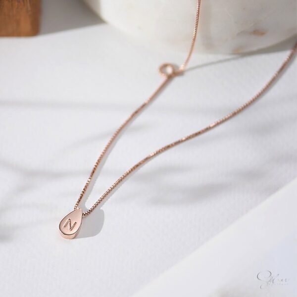 Teardrop Initial Pendant - Image 2
