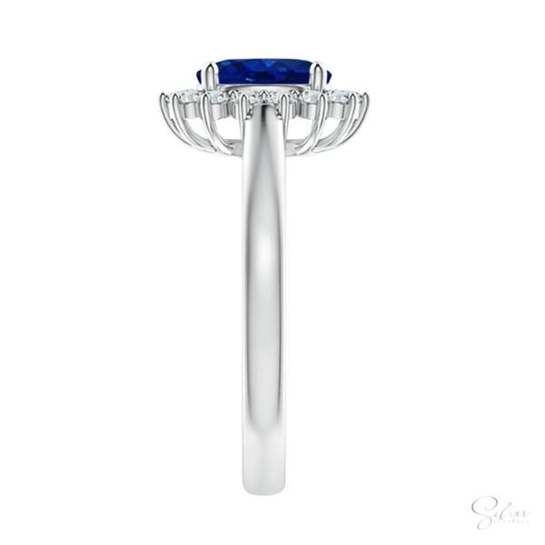 Royal Halo Sapphire Ring - Image 4
