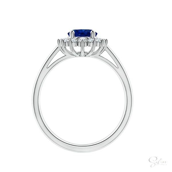 Royal Halo Sapphire Ring - Image 3