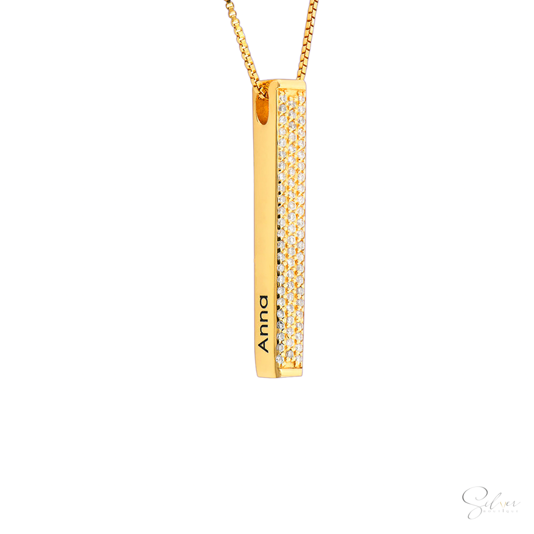 Glam Bar Pendant Necklace