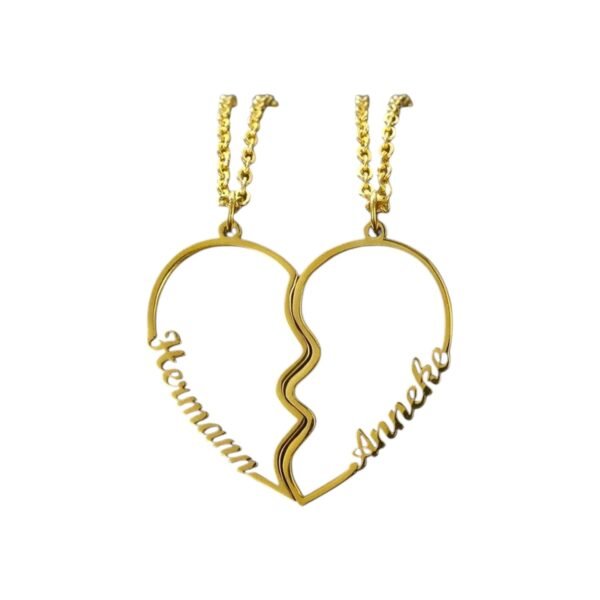Broken Heart Name Necklace