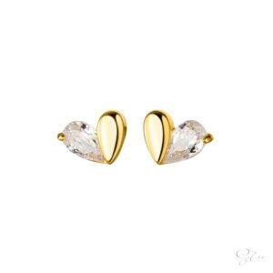 Unique Heart Stud Earrings