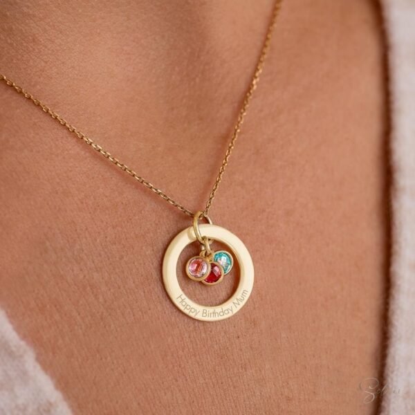 Family Birthstones Necklace - Image 3