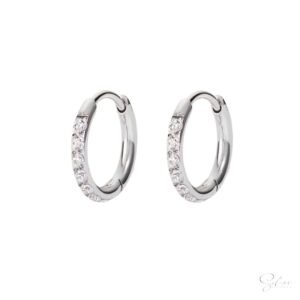 Dainty Stone Huggee Earrings
