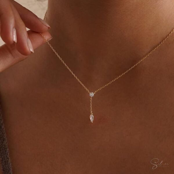Classic Drop Y Shape Necklace - Image 3